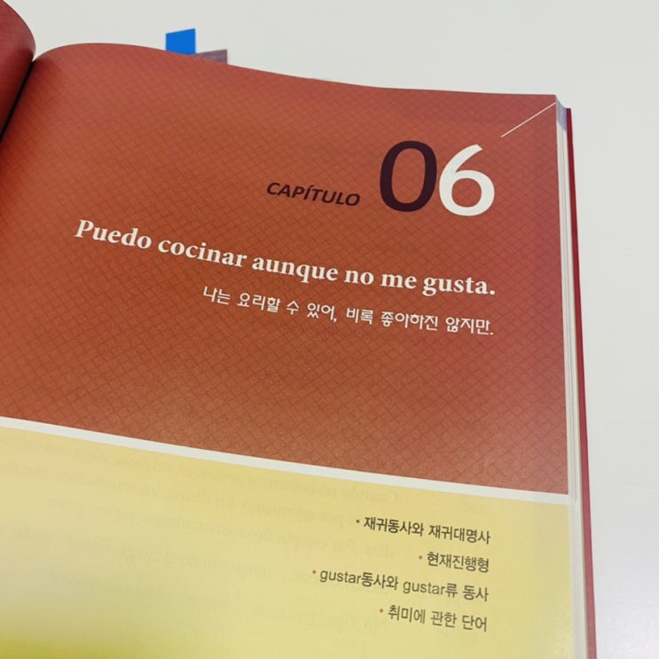  210812 스페인어 공부 : Puedo cocinar aunque no me gusta(재귀동사, 현재진행형, 역구조동사 gustar)