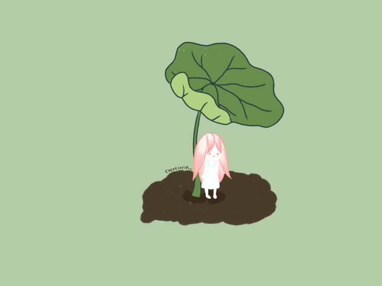  연꽃 의인화를 해 보았습니다. (그림작업 영상포함)