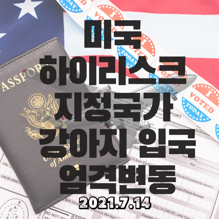  강아지 미국 동물검역 고양이 강아지 입국 강아지 항공화물 카고운송 출국 고위험국가 입국중단 규정변동