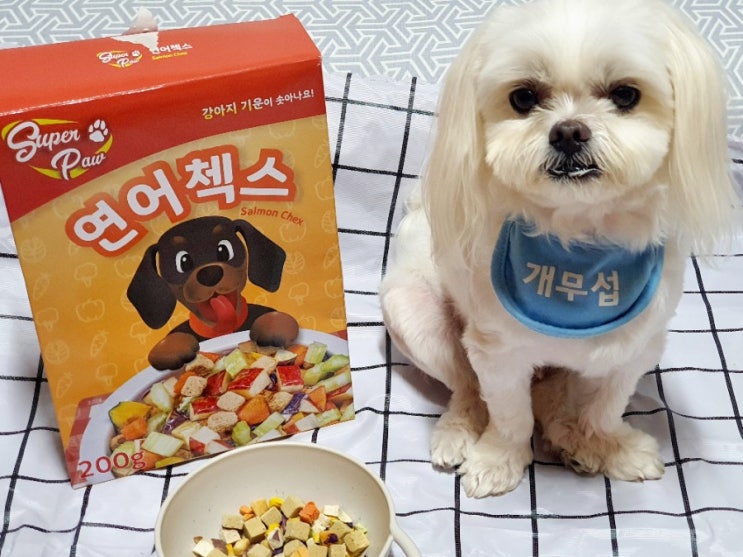  슈퍼로우 강아지 동결건조사료 연어첵스 댕댕 기운 솟아라 멍!