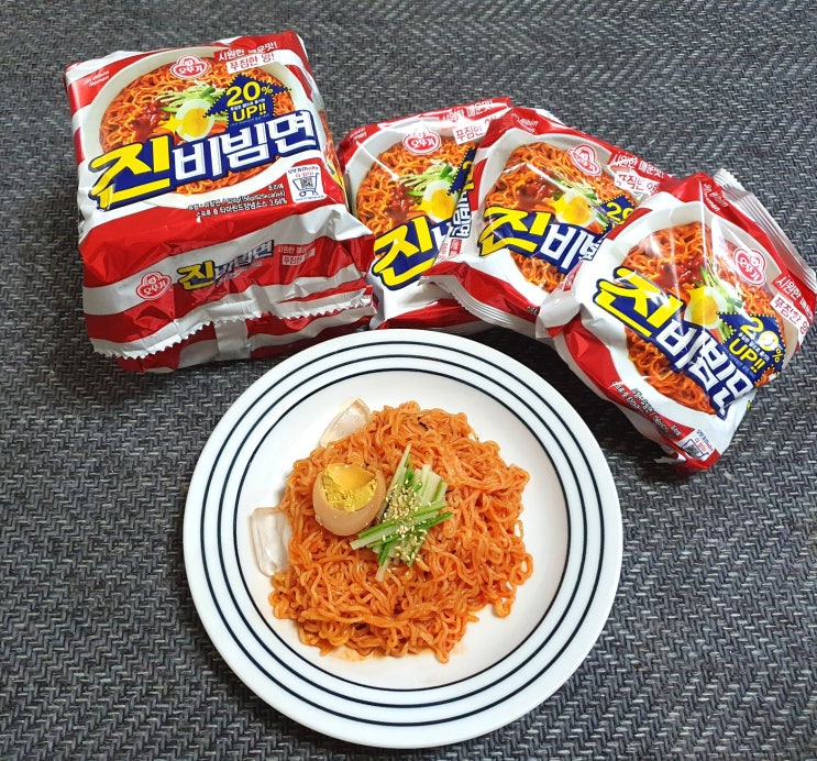  오뚜기 라면 진비빔면 / 진비빔면 꿀조합 알려드릴게요