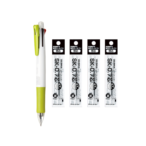 잘팔리는 제브라 클립온 멀티 볼펜 K 0.7mm + 리필심 검정색 0.7mm x 4p 세트, 라이트그린, 1세트 좋아요 잘팔리는 제브라 클립온 멀티 볼펜 K 0.7mm + 리필심 검정색 0.7mm x 4p 세트, 라이트그린, 1세트 좋아요