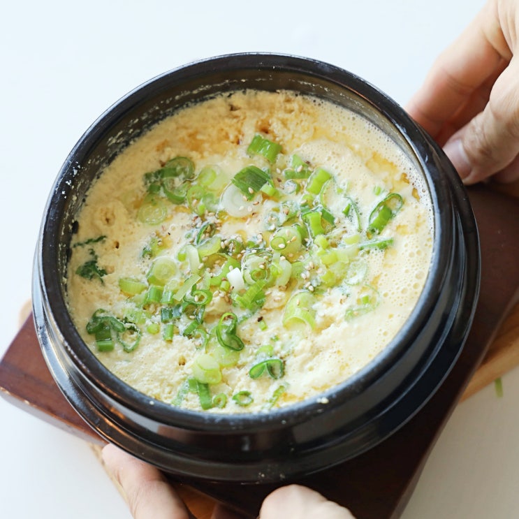  계란찜 만들기 부드러운 두부 뚝배기 계란찜