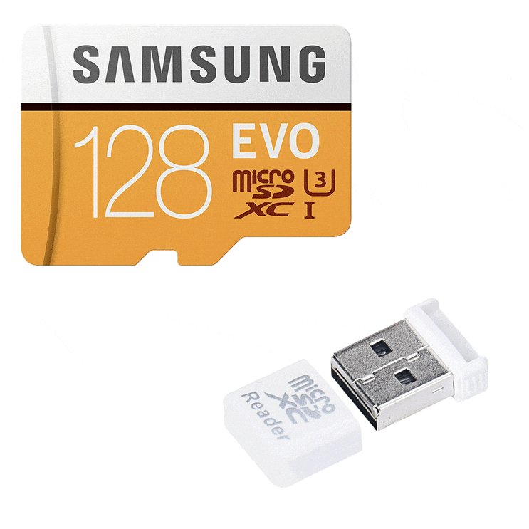 선호도 높은 삼성 microSD 메모리카드 MB-MP128GA + USB 전용리더기, 128GB ···