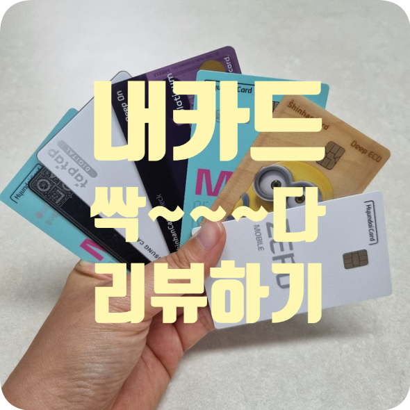  내가 쓰는 카드 추천(신한 딥에코, 딥온, 현대카드 제로, 알뜰 모바일, 헬로비전, 삼성디지털탭탭, 롯데Lite)