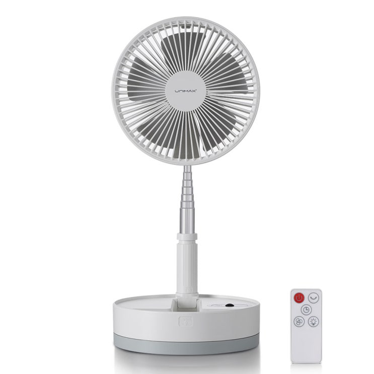  후기가 정말 좋은 유니맥스 무선 휴대용 접이식 리모컨 선풍기 UMF-R108W, 화이트 좋아요