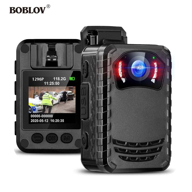 많이 찾는 BOBLOV N9 미니 바디캠 경찰카메라 14시간 연속녹화 LCD디스플레이 HD해상도 보안 블랙박스 현장카메라 캠코더, N9바디캠+32G메모리 ···