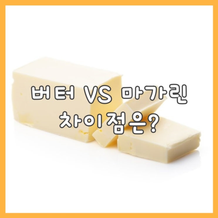 버터와 마가린의 차이점은 무엇일까?