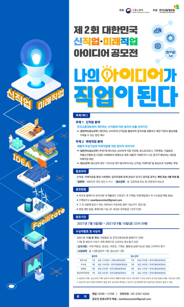 [청소년 대외활동] 제2회 대한민국 신직업 미래직업 아이디어 공모전