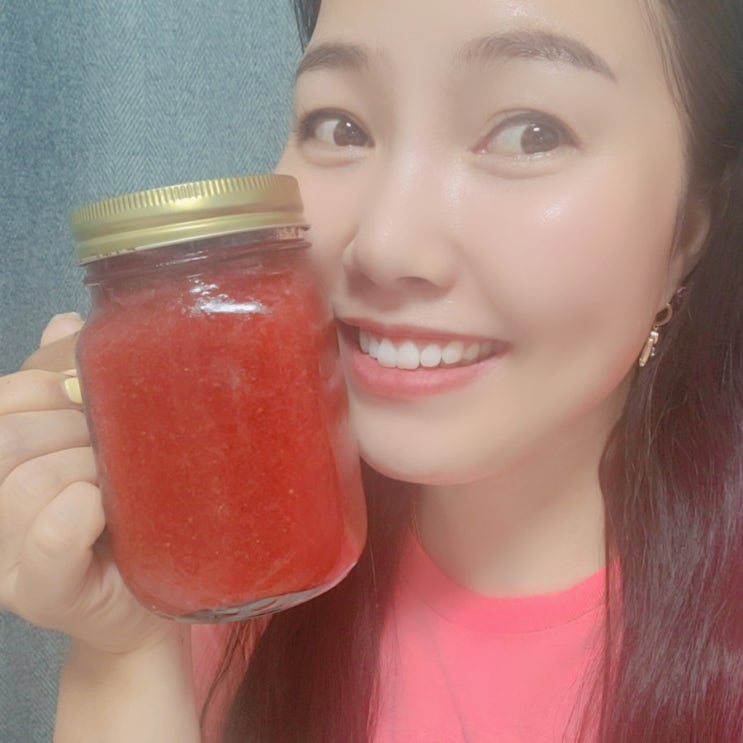  달콤한 설빙 맛있는 딸기청