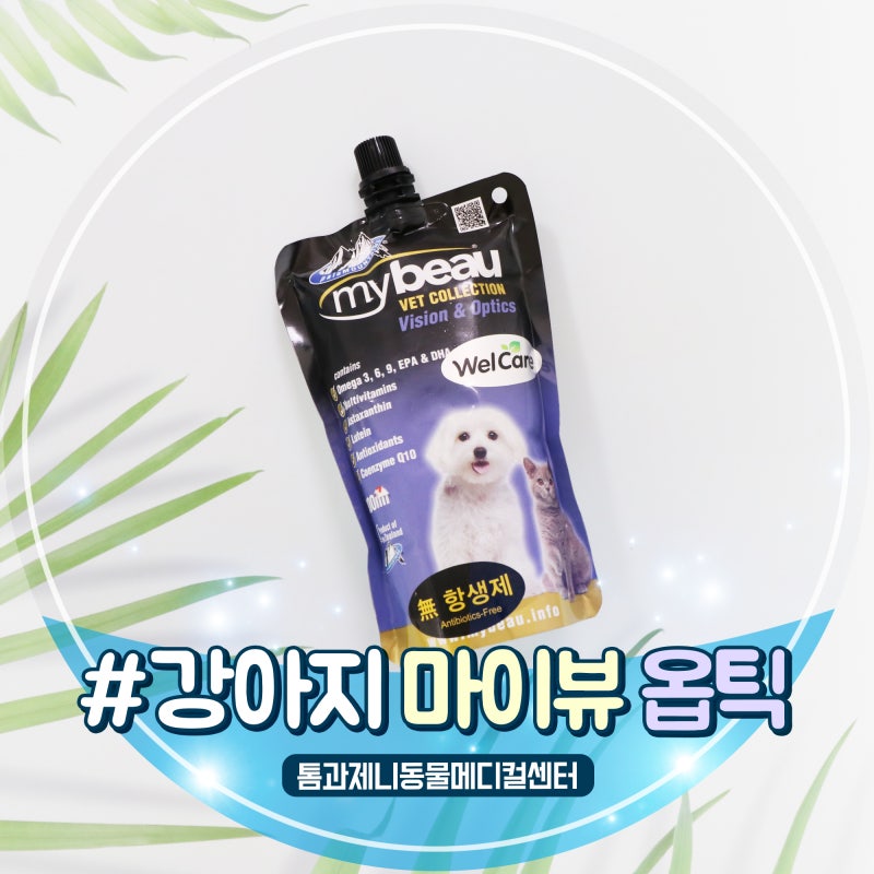 강아지 반짝반짝 눈건강 마이뷰 영양제 옵틱으로 추천해!