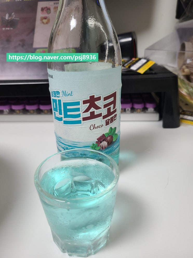  민트초코 소주 제가 한번 먹어보겠습니다.(반 민초파와 민초파의 리얼후기)