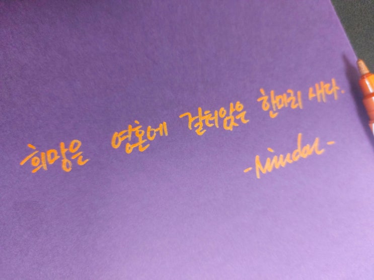  [초보 캘리그라피] 에밀리 디킨스 명언 손글씨 모음