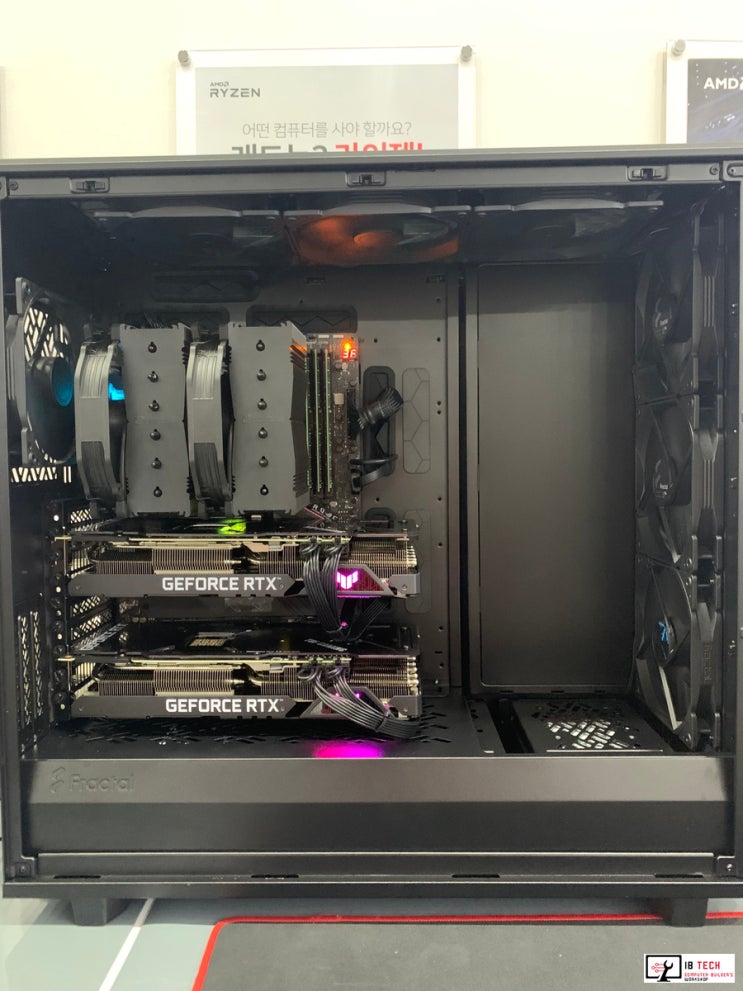  목포 조립PC 아이비테크 // 워크스테이션급 인텔 i9-11900K ,RTX 3090 2way 딥러닝 서버 2세트!!