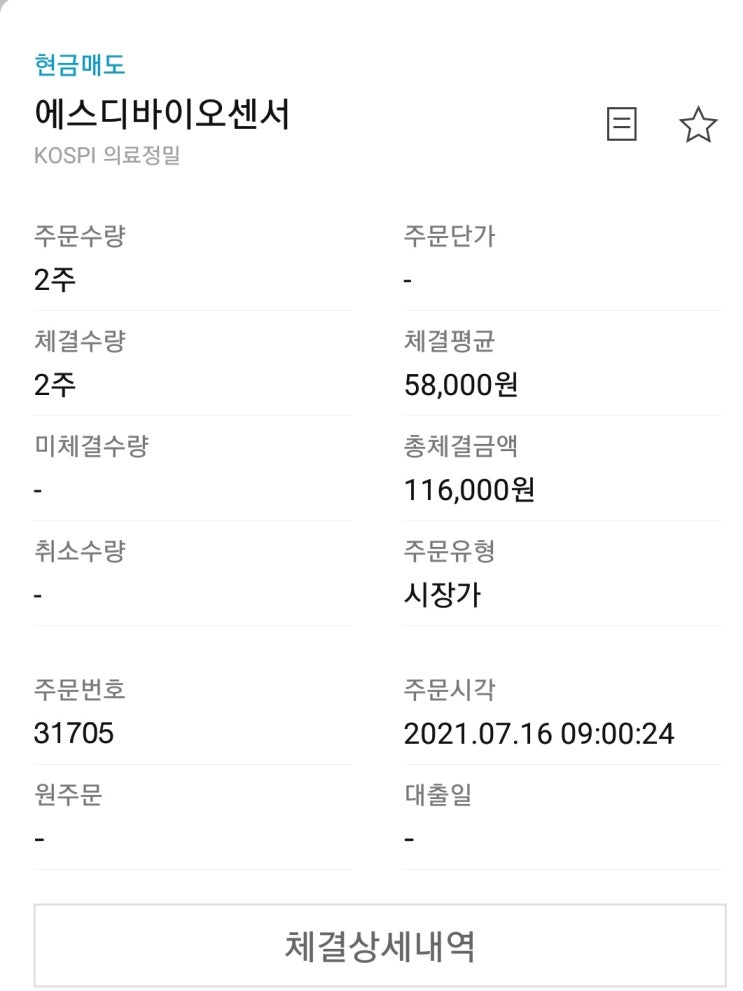  에스디바이오센서 상장 & 매도