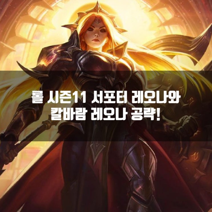 롤 레오나룬 + 칼바람 레오나공략 롤 레오나룬 + 칼바람 레오나공략
