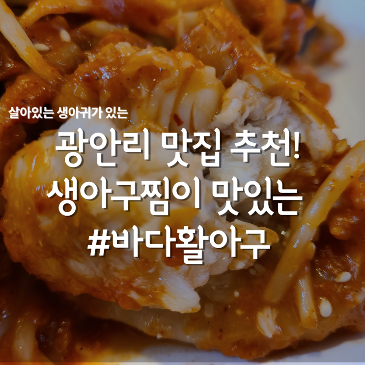  생아구찜이 맛있던 광안리맛집 #바다활아구