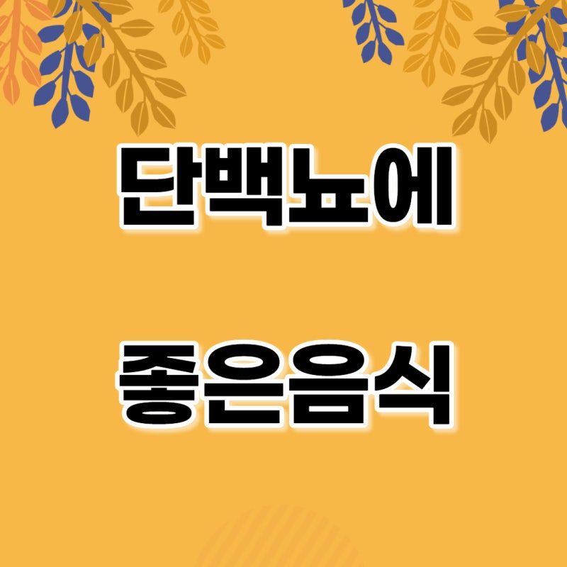 단백뇨에 좋은음식 피해야할 음식은?