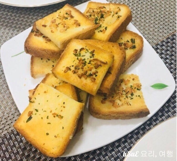  [마늘 바게트] 코코넛 오일 마늘빵, 에어프라이기 구워 만들기, 임산부 주의할 점