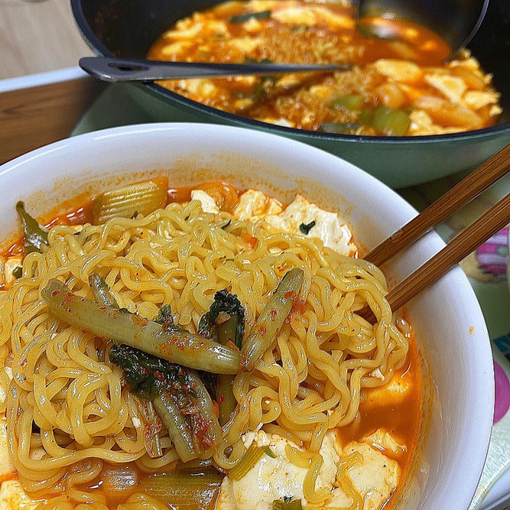  라면 :: 나혼자산다 샤이니 키 순두부 열라면 레시피