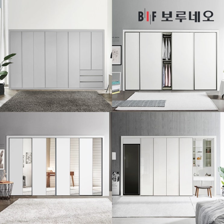  잘팔리는 [보루네오] 30cm 붙박이장 슬라이딩 여닫이 미닫이 친환경 가구 거실 안방 맞춤시공 제작 내부 슬라이드 9자 10자 11자 12자, 03.샤인여닫이-화이트_그레이 추천해