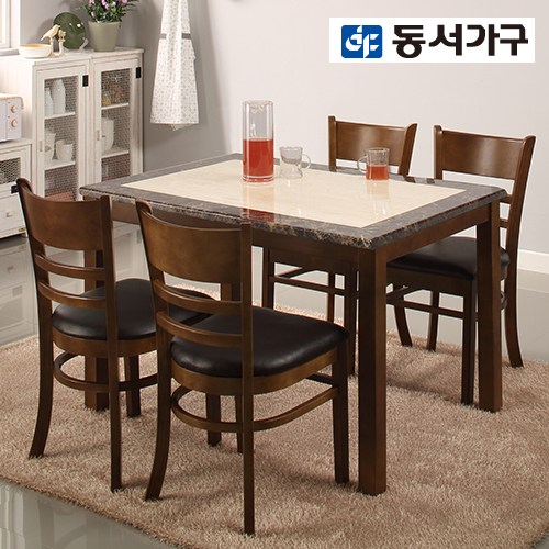 갓성비 좋은 동서가구 케빈4인대리석 식탁 의자2EA DF629556, 엔틱 좋아요