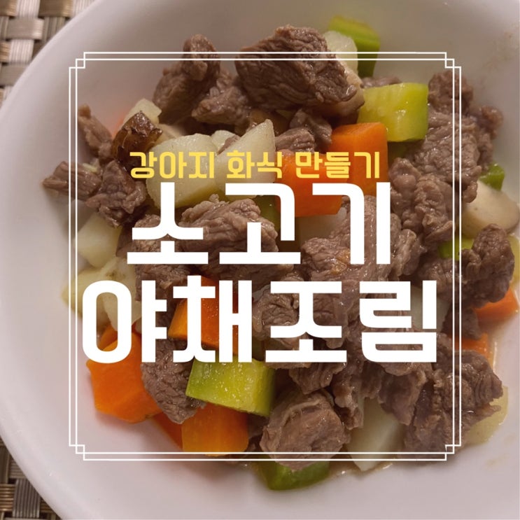  반려견 영양식 소고기 야채 조림을 만들어 봤어요!
