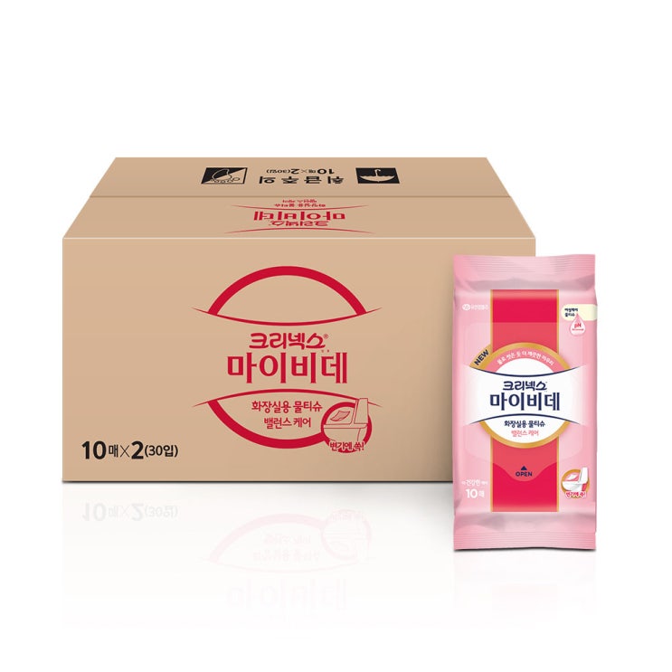 인기 급상승인 크리넥스 마이비데 밸런스케어 티슈 10매, 2개입, 30개 ··· 인기 급상승인 크리넥스 마이비데 밸런스케어 티슈 10매, 2개입, 30개 ···