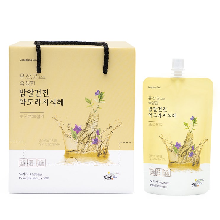 의외로 인기있는 이고장식품 유산균으로 숙성한 약도라지 식혜, 150ml, 10개 ···