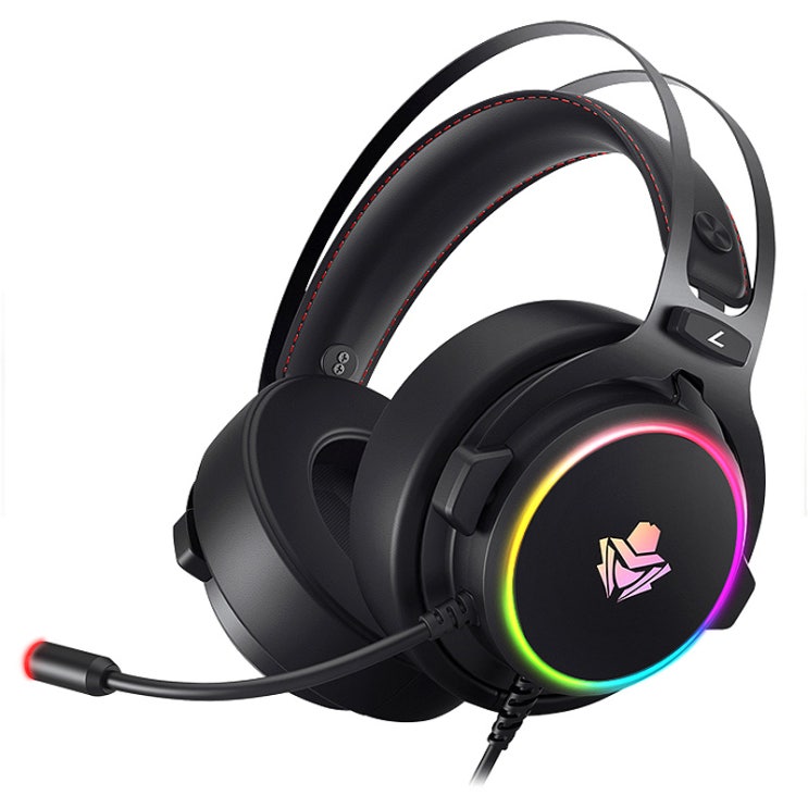  가성비갑 앱코 가상 7.1 RGB 노이즈 캔슬링 마이크 3D 게이밍 헤드셋, HACKER B890U, 혼합 색상 좋아요
