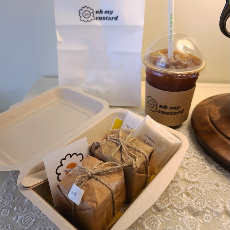  경주 카페 오마이커스터드_ 네모치즈케이크/ 디저트 리뉴얼