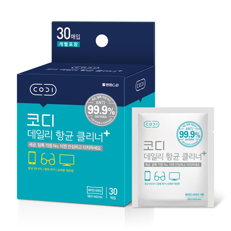 구매평 좋은 코디 데일리 항균 클리너 티슈, 30개 좋아요 구매평 좋은 코디 데일리 항균 클리너 티슈, 30개 좋아요