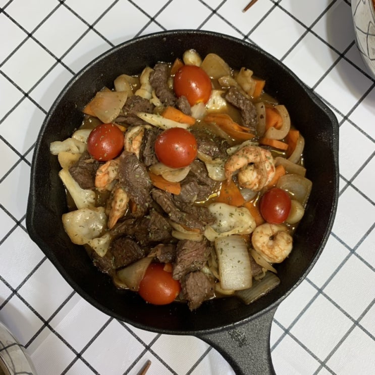  백종원 찹스테이크 소스로 토시살 맛있게 먹기