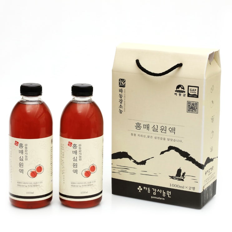 인기 많은 하동감사농원 홍매실원액, 1000ml, 2개 ···