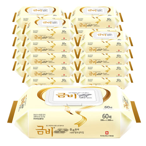 핵가성비 좋은 금비 엠보싱 대형 물티슈 캡형 SHWN01-2, 60매, 20팩 좋아요 핵가성비 좋은 금비 엠보싱 대형 물티슈 캡형 SHWN01-2, 60매, 20팩 좋아요