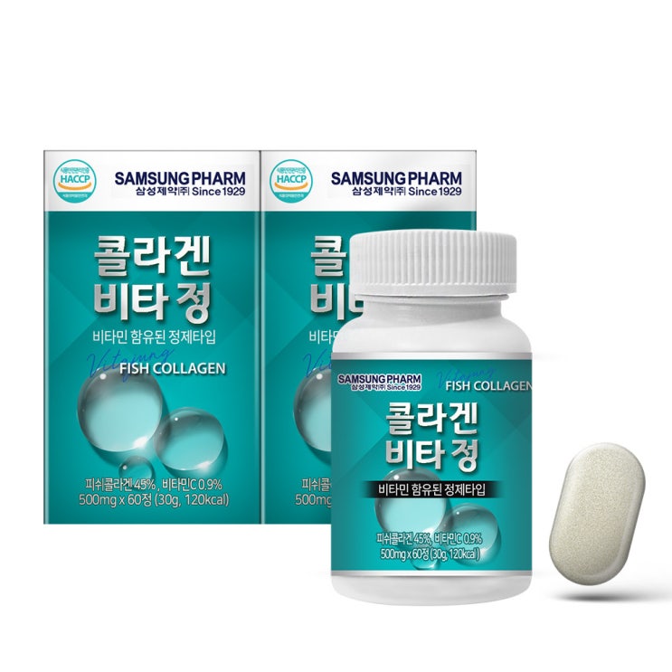  잘팔리는 삼성제약 콜라겐 비타정, 60정, 2개 ···