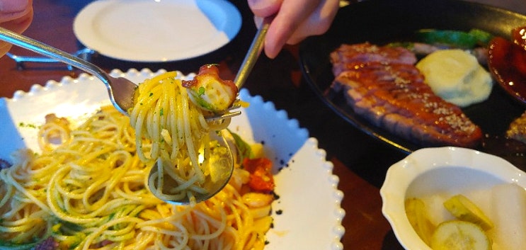  [포항/영일대]오리가슴살스테이크가 맛있는 바다가보이는 분위기 좋은 레스토랑 오스테리아57