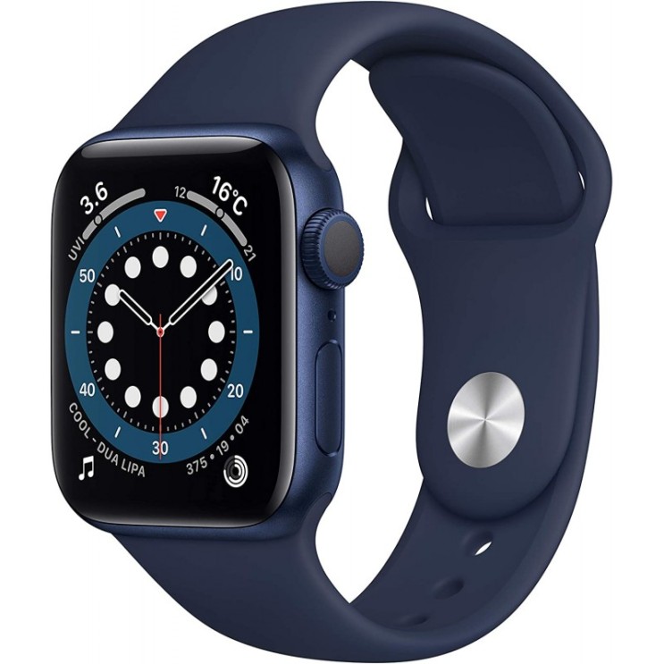 핵가성비 좋은 最新 Apple Watch Series 6(GPSモデル)- 40mmブルーアルミニウムケースとディープネイビースポーツバンド 좋아요