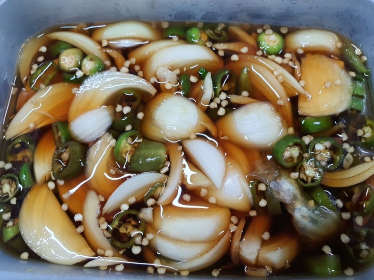  간장고추장아찌 황금레시피 간장양파고추장아찌 만들기