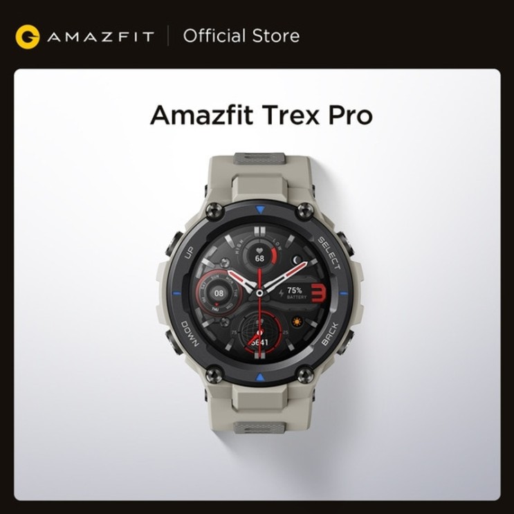 인기있는 스마트 워치 2021 Amazfit Trex Pro Smartwatch 10 ATM 방수 18 일 배터리 수명 390mAh 100 스포츠 모드 Android iOS 전화