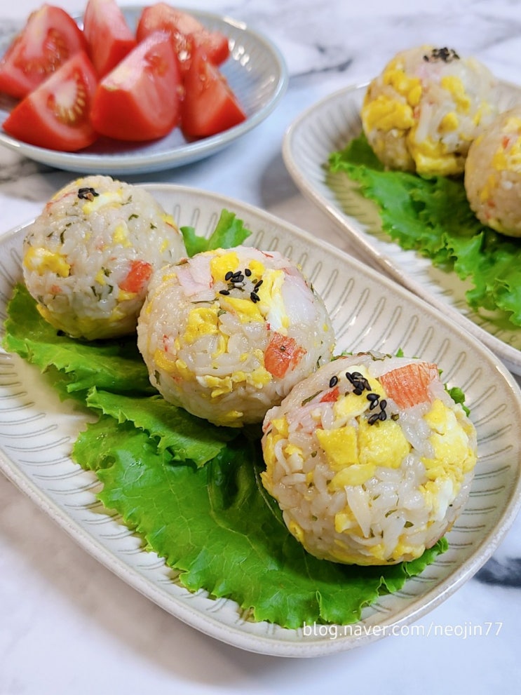 크래미 주먹밥 만들기 간단 아침메뉴추천 맛살주먹밥 맛있는 크래미요리