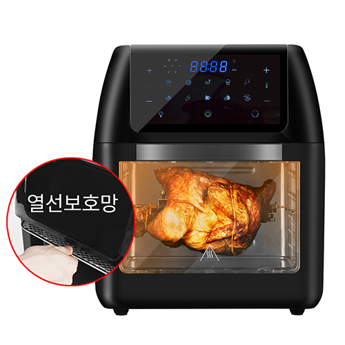 갓성비 좋은 12리터 로티세리 에어프라이어 에어후라이기 통돌이 오븐형 에어프라이기, 블랙 좋아요 갓성비 좋은 12리터 로티세리 에어프라이어 에어후라이기 통돌이 오븐형 에어프라이기, 블랙 좋아요