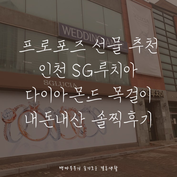  프로포즈 선물 추천 인천SG루치아 다이아몬드 목걸이 내돈내산 솔찍후기!