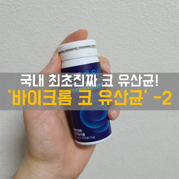  콧물, 코막힘엔 코유산균 '바이크롬 코 유산균' - 두 번째 후기