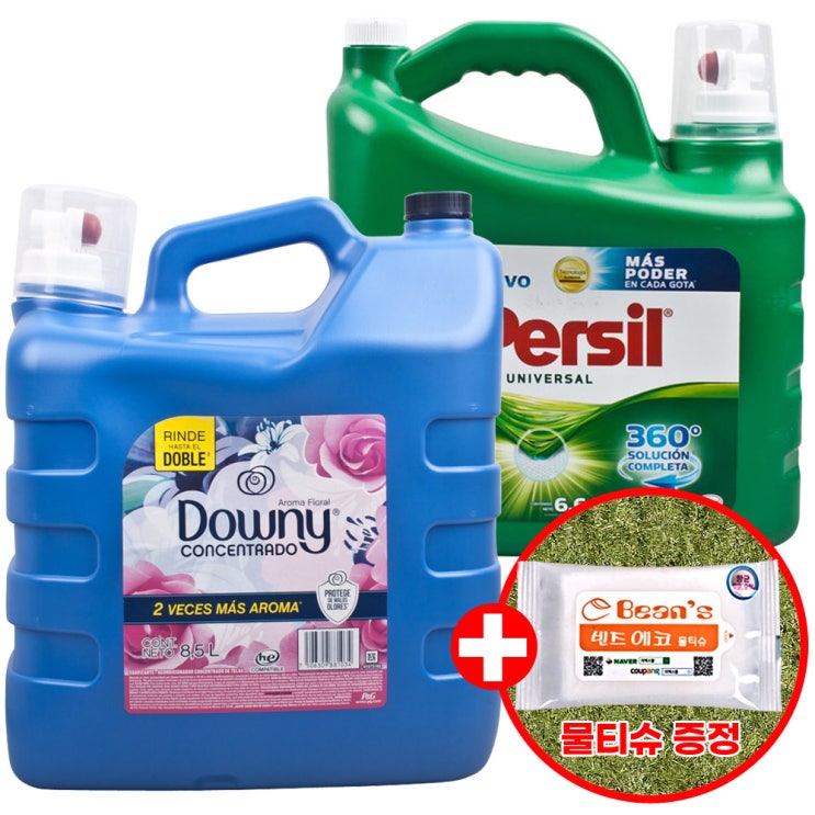 가성비갑 다우니 대용량 아로마플로럴 8.5L + 퍼실 유니버셜 액체세제 드럼 일반 겸용 6.64L + 빈즈물티슈10매 좋아요 가성비갑 다우니 대용량 아로마플로럴 8.5L + 퍼실 유니버셜 액체세제 드럼 일반 겸용 6.64L + 빈즈물티슈10매 좋아요