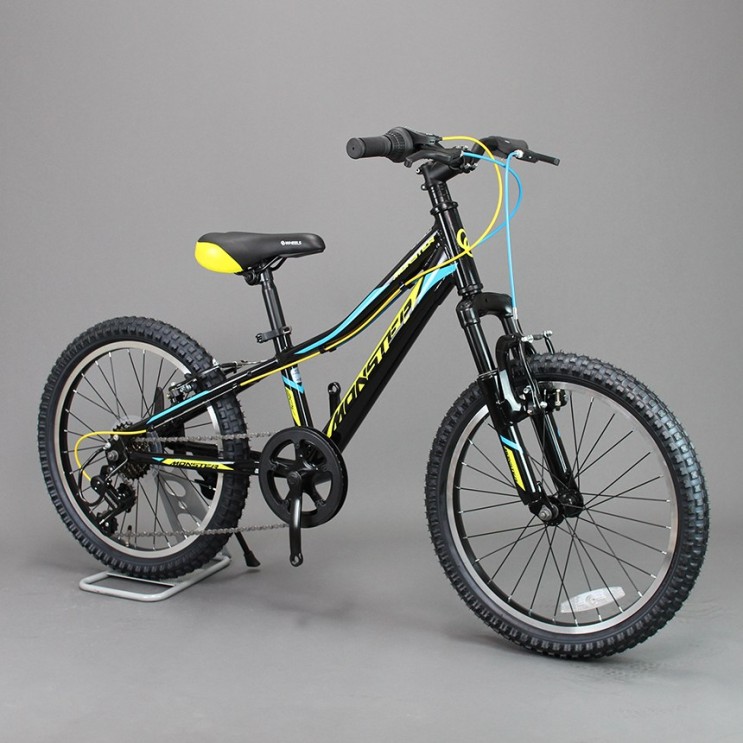 구매평 좋은 오투휠스 몬스터 J20V 초등학생 자전거 20인치 7단, 반조립-택배배송, 20인치-블랙 ···