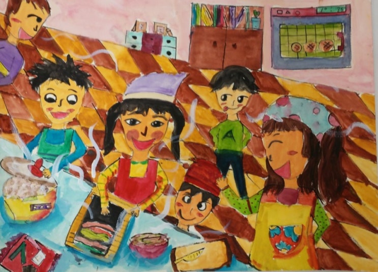  교방동 미술학원 아이들  그림