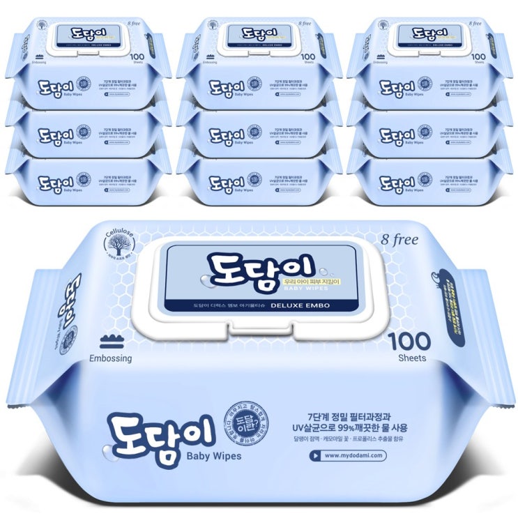 잘나가는 도담이 디럭스 엠보 유아물티슈 캡형, 20팩 추천해요 잘나가는 도담이 디럭스 엠보 유아물티슈 캡형, 20팩 추천해요