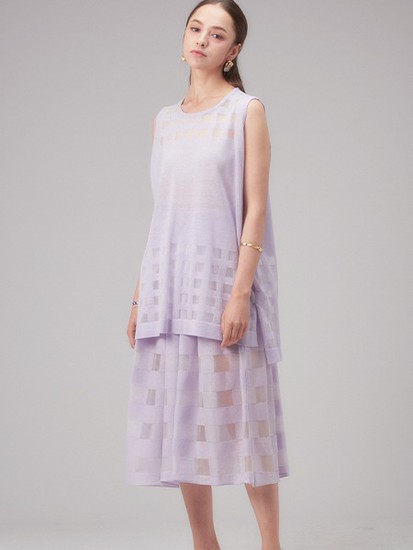  핵가성비 좋은 [로희어패럴] CHECK KNIT SKIRT+UNDER SKIRT SET 세트 추천합니다