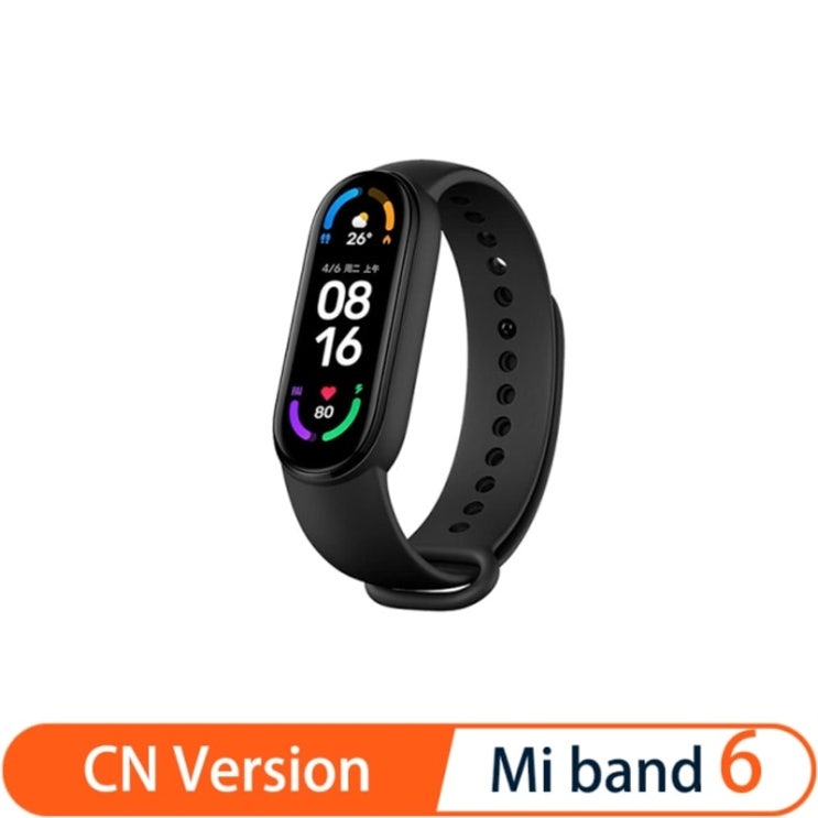 후기가 정말 좋은 Wearable Devices 스마트 웨어러블 기기 Xiaomi Mi Band 6 글로벌 버전 옵션 팔찌 5 Color AMOLED Blood Oxygen Sma